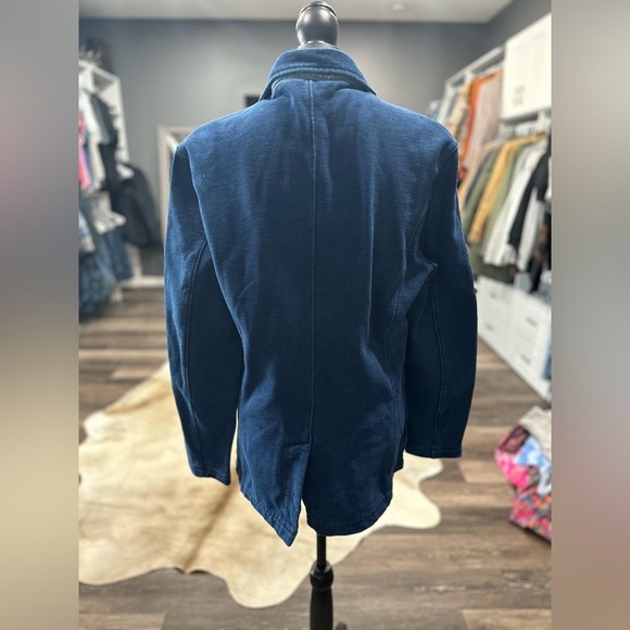 NWT J Crew Men's Knit Goods Indigo-Dyed French Terry Blazer Blue Size Small - Picture 4 of 10